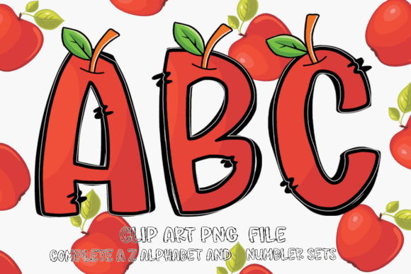 Back to School Alphabet Clipart PNG