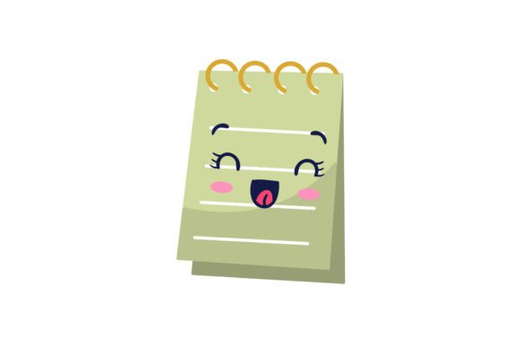 Back to School Notebook Kawai Icon