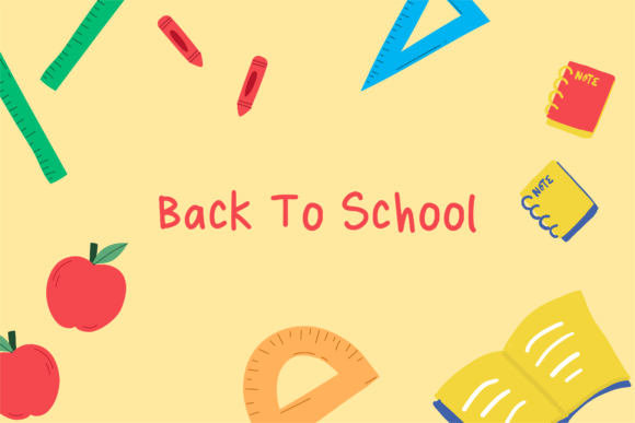 Beige Background Back to School