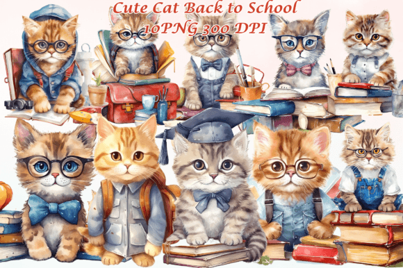 Cat Back to School Watercolor: A Practical Design Asset for Creative Professionals and Small Business Owners