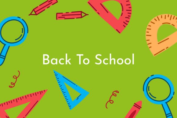 Green Pencil Back to School Background