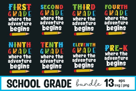 Retro Back to School Shirt Bundle SVG
